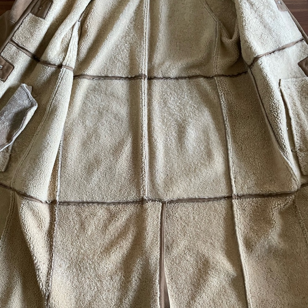 Ralph Lauren black label genuine long shearling coat M - Picture 10 of 10